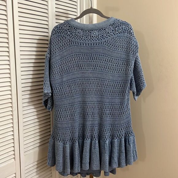 Free People Blue Crochet Mini Dress - Picture 16 of 16